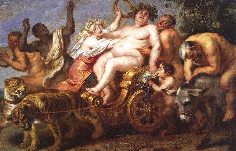 VOS, Cornelis de The Triumph of Bacchus wet oil painting picture